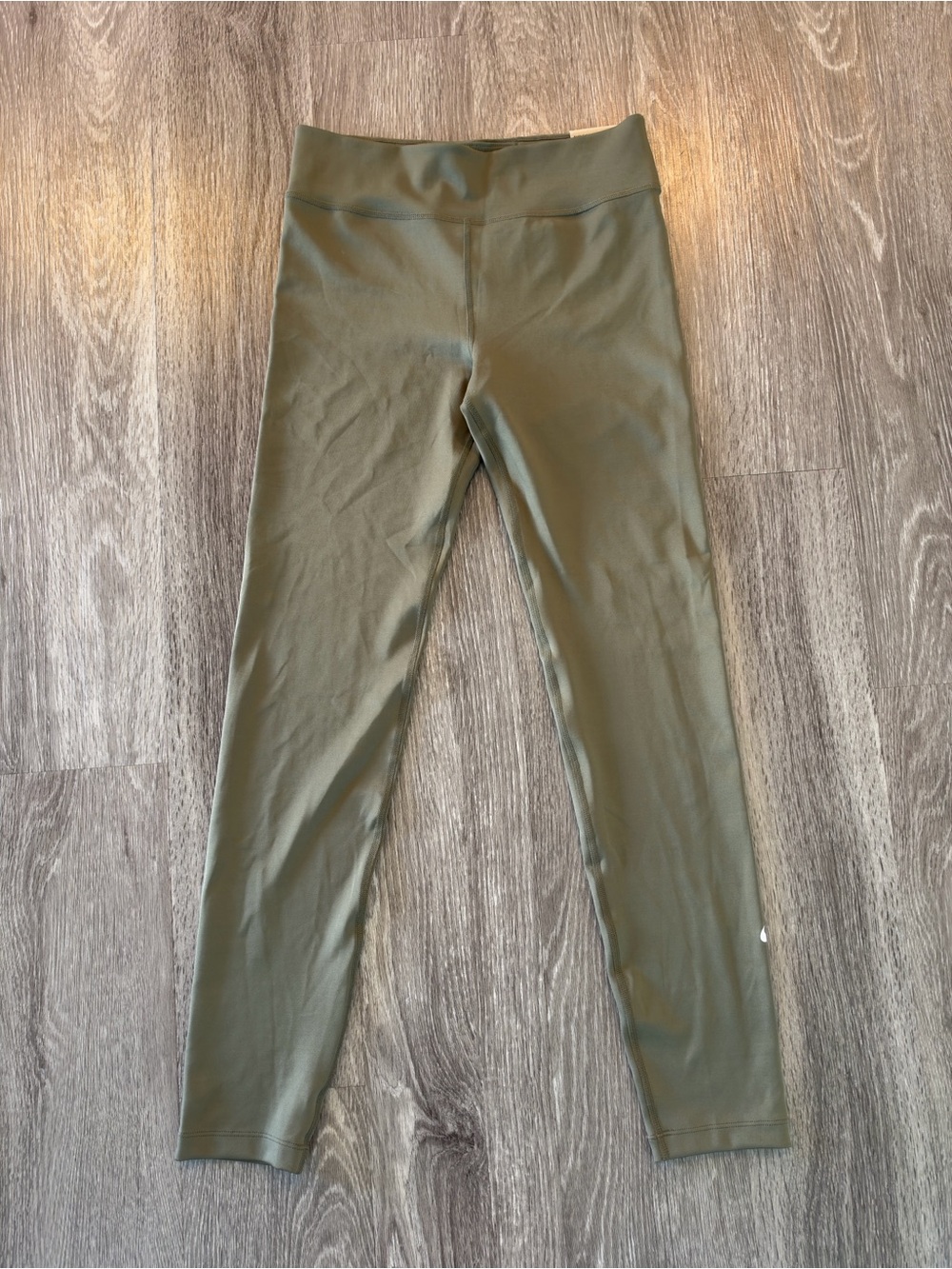 Nike Kids Olive Leggings - Solid Green